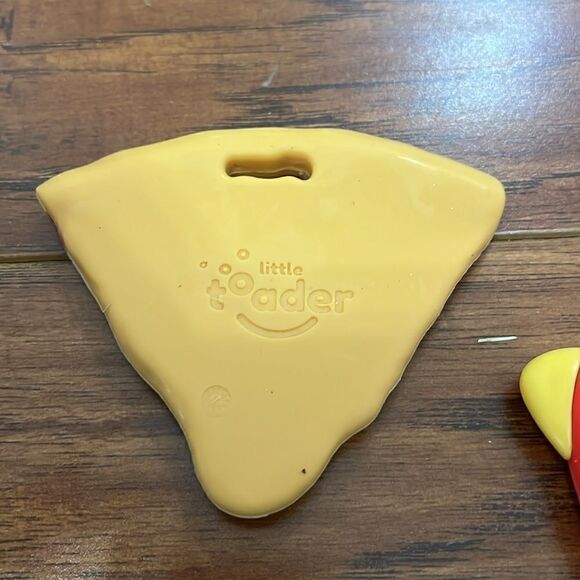 Set of 2 Baby Teething Play Toys Pizza Red Bird - Picture 4 of 5